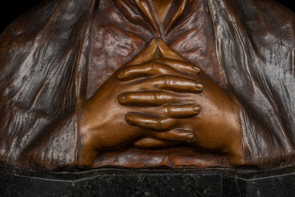 "Mater Dolorosa" Busto in bronzo di Adolf Josef Pohl (1872-1930):