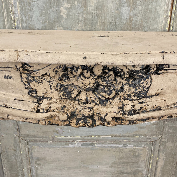 Louis XV period stone fireplace