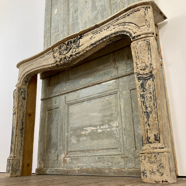 Louis XV period stone fireplace