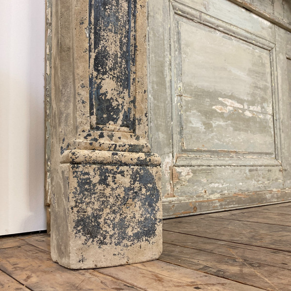 Louis XV period stone fireplace