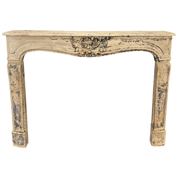 Louis XV period stone fireplace