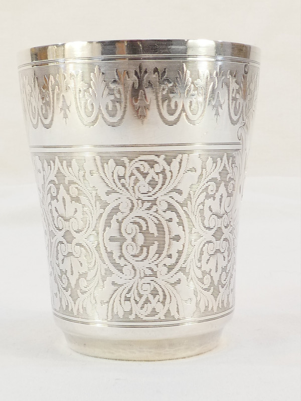 Timpani in solid silver engraved with the first name MAGUY 
