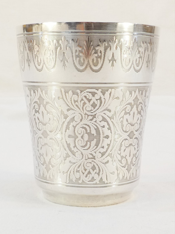 Timpani in solid silver engraved with the first name MAGUY 