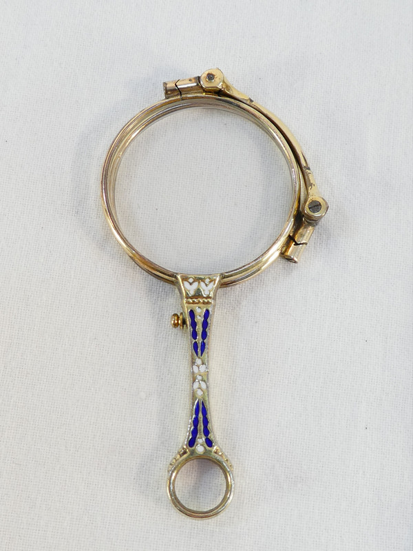 Bicchiere Lorgnon binocolo Faccia principale in ARGENTO STERLING vermeil