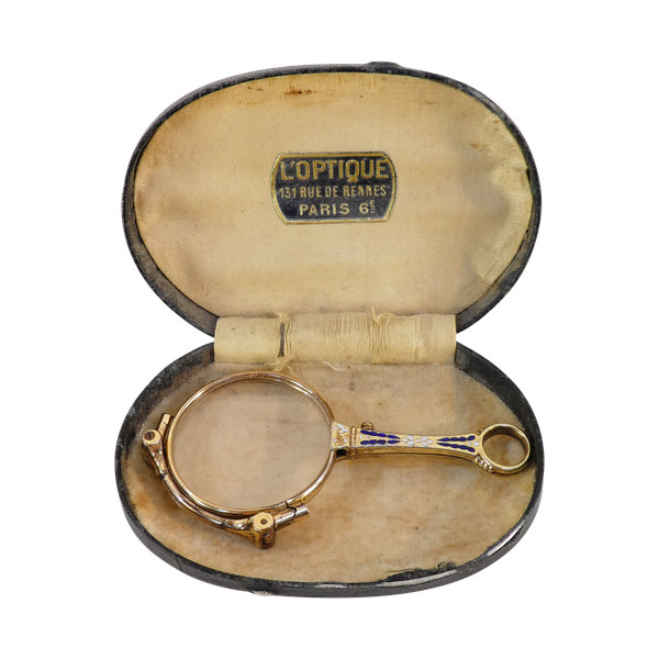 Bicchiere Lorgnon binocolo Faccia principale in ARGENTO STERLING vermeil
