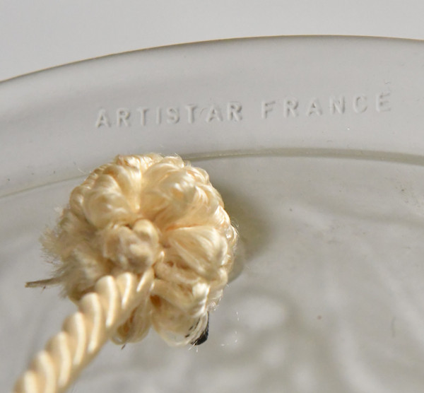 Suspension en pâte de verre de style Art Déco
