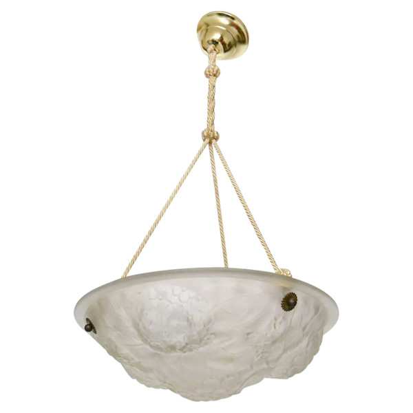 Suspension en pâte de verre de style Art Déco