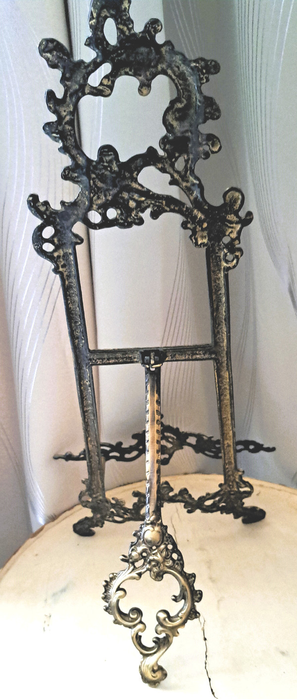 Ancien Support pour Cadre en bronze style Louis XV
