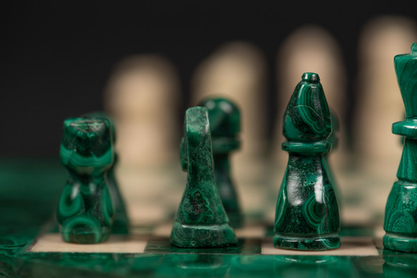 Malachite and Marble Chess Set: A Symbol of Luxury and Refinement 