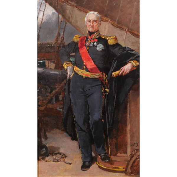 Victor Chavet Porträt Vizeadmiral Jacques Bergeret Schloss Versailles Meer Marine Boot