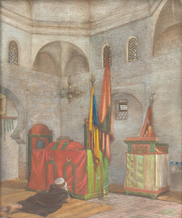 French school of the 19th century - Interior of a mausoleum
