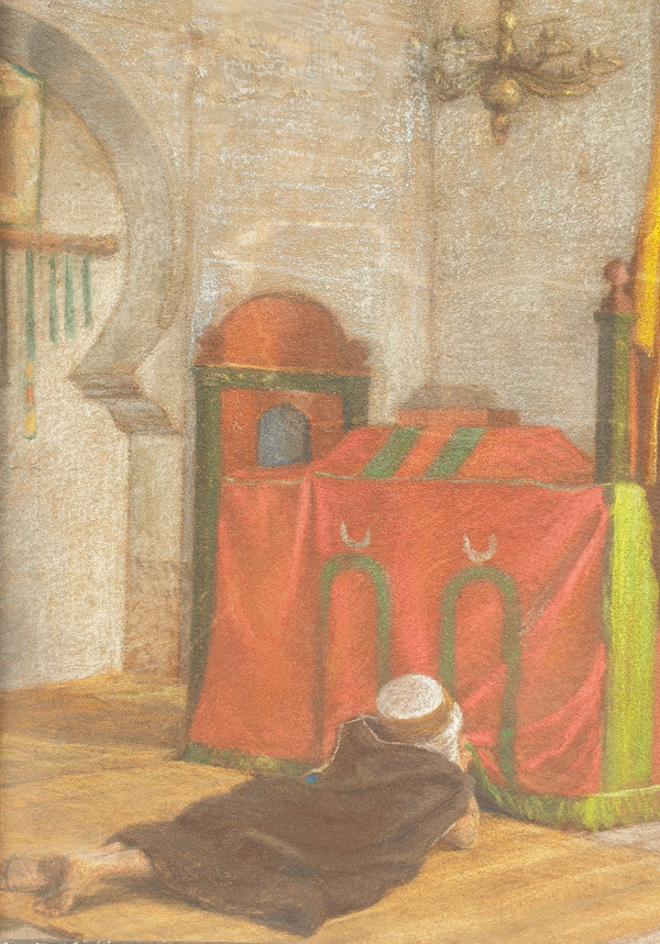 French school of the 19th century - Interior of a mausoleum