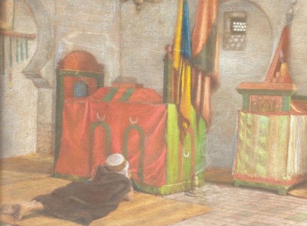 French school of the 19th century - Interior of a mausoleum
