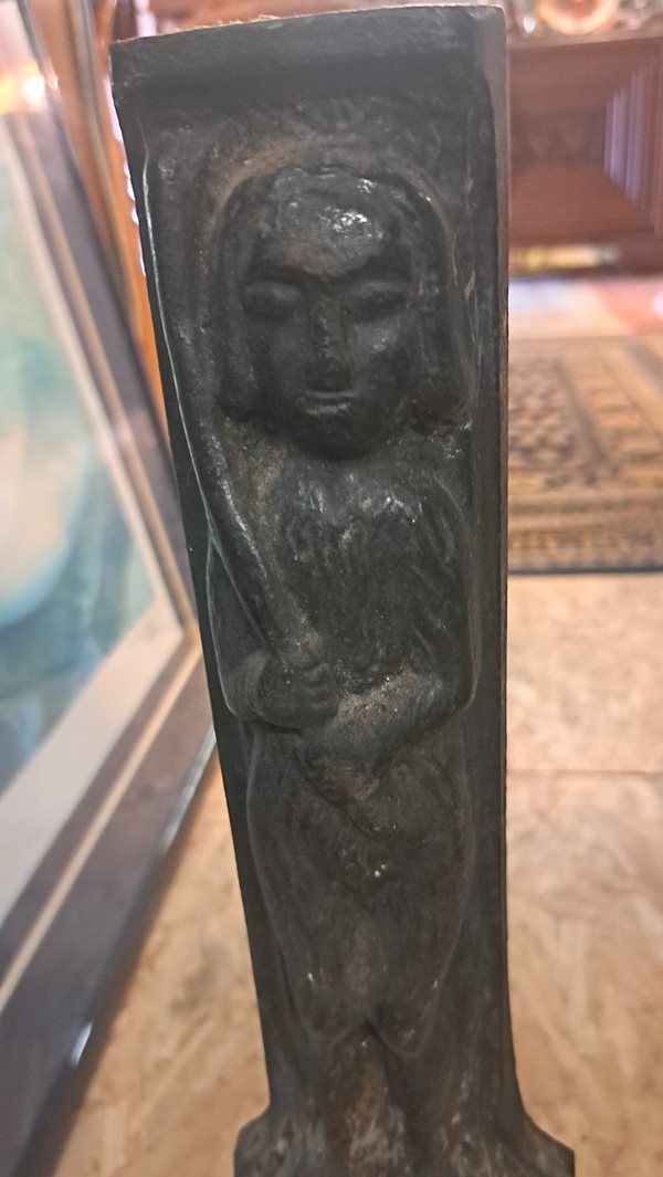 Pairs of Gothic Fireplace Andirons from the High Medieval Period, 18th century 