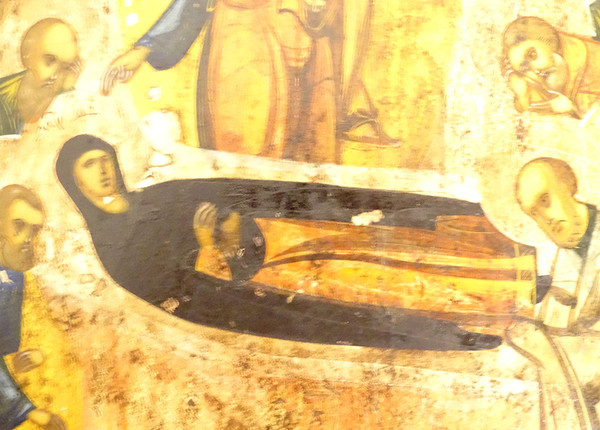 Russisch Orthodoxe Ikone HSP Dormition Jungfrau Maria Mutter Gott Apostel XVIII.