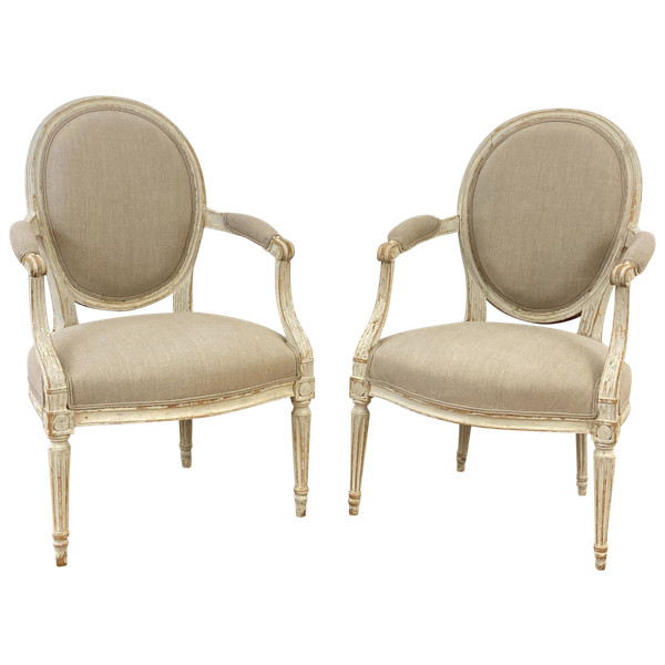 Paire de cabriolet d'époque Louis XVI