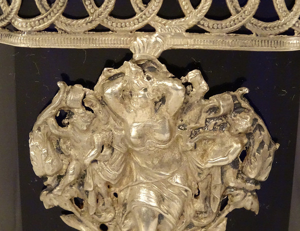 Flakon Silber Massiv Deutsch Hanau Venus Muschel Vase Schwäne Ende XIX.