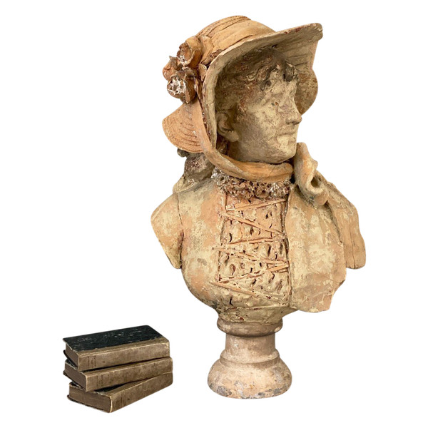 Busto in terracotta firmato Garnier