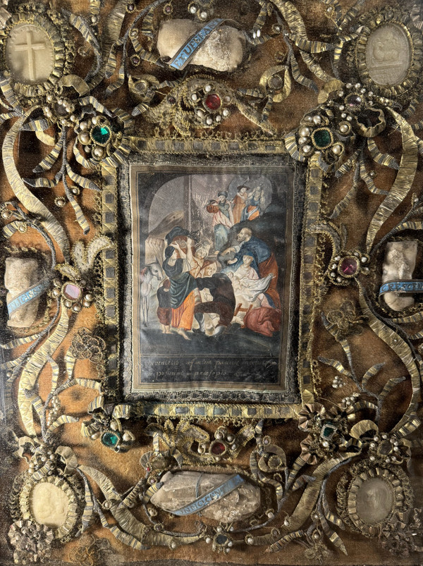 Important Tableau Reliquaire Aux Quatre Reliques - Early 18th century