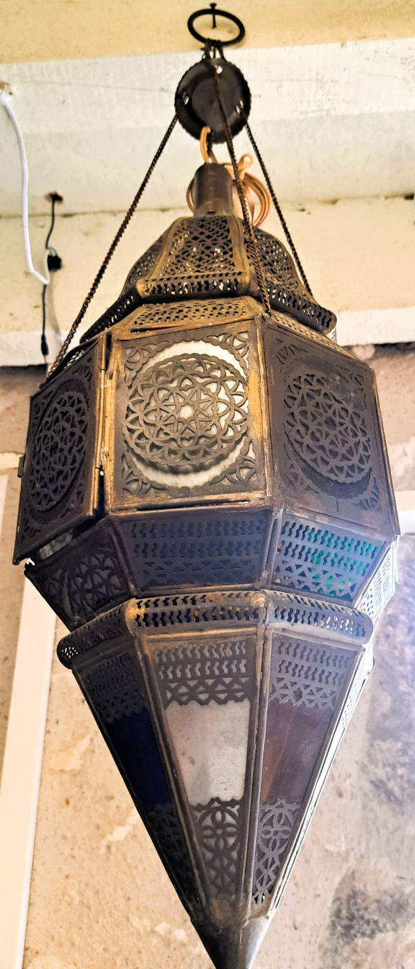 Antique oriental hanging lantern, early 20th century