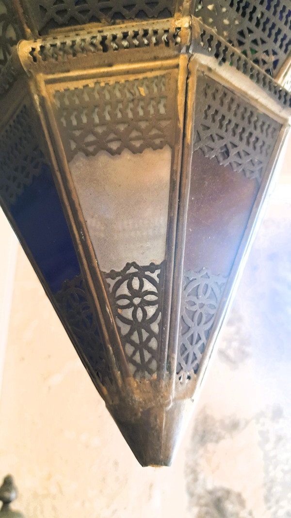 Antique oriental hanging lantern, early 20th century