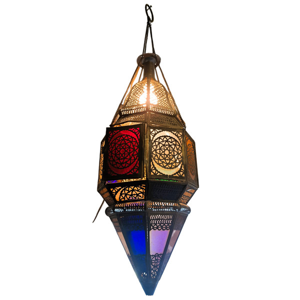 Antique oriental hanging lantern, early 20th century