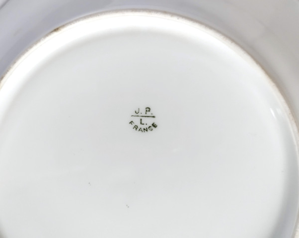   Limoges Jean Pouyat Porcelain Plate With Rose Decor