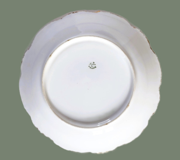   Limoges Jean Pouyat Porcelain Plate With Rose Decor
