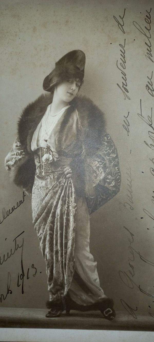 Photo Mado Minty New York 1913 signée et dédicacée 