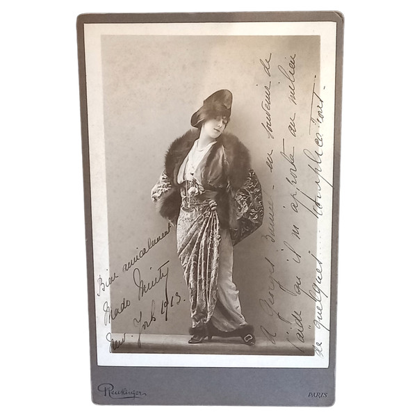 Photo Mado Minty New York 1913 signée et dédicacée 