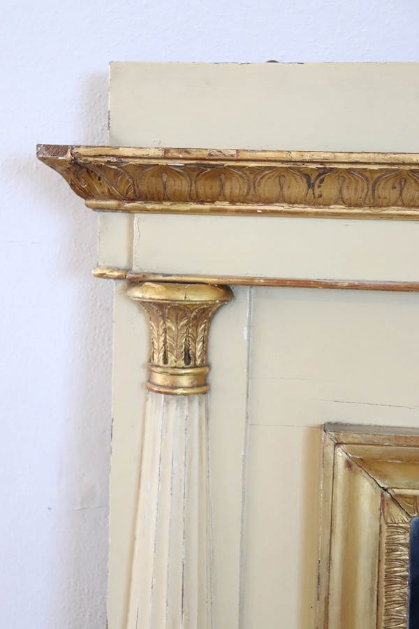 Miroir Doré Et Laqué de la période néoclassique