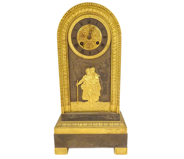 Orologio a palmetta in bronzo dorato Bélisaire Baron Gérard XIX secolo