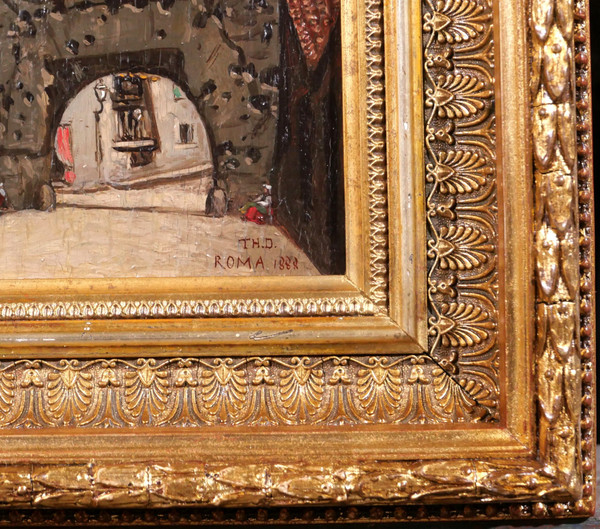 Pittura Italia Roma Grand Tour tempio rovine Antichità impressionismo romano