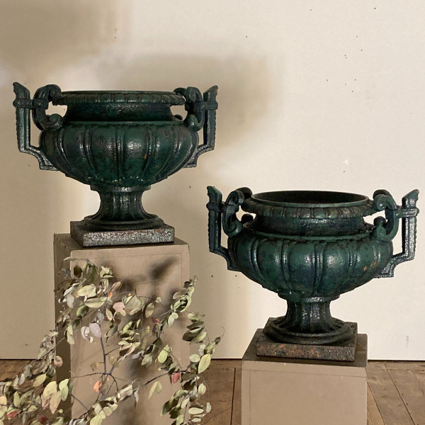 Pair of 19th century cast iron basins
