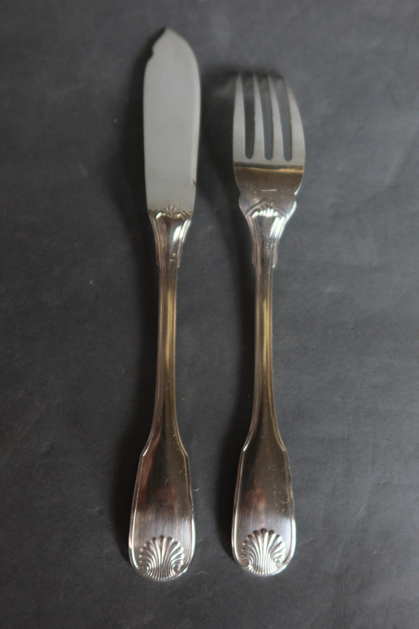 97-teilige Menagerie Christofle Muschelmodell