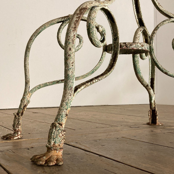 19th Century Wrought Iron Console Table