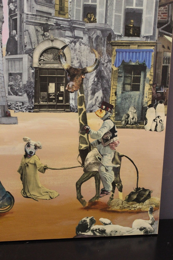 Öl Auf Leinwand , Surrealistische Vision Von Jacques Deal Um 1980