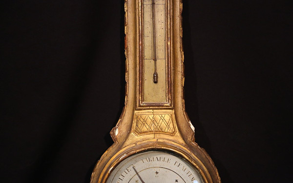 Barometer XVIII. Jahrhundert Vergoldetes Holz