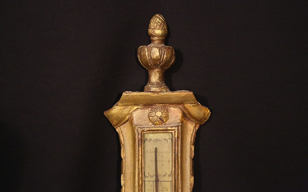 Barometer XVIII. Jahrhundert Vergoldetes Holz