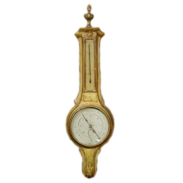 Barometer XVIII. Jahrhundert Vergoldetes Holz