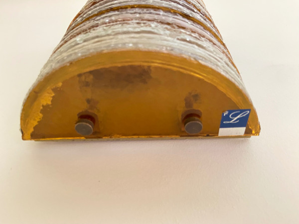 Wandleuchte aus Glas und Messing von Abano Poli