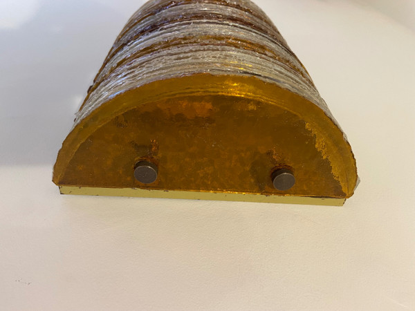 Wandleuchte aus Glas und Messing von Abano Poli