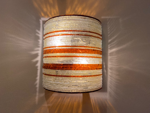 Wandleuchte aus Glas und Messing von Abano Poli