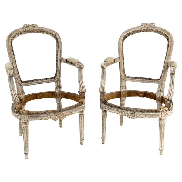 Paire de sièges d'époque Louis XVI