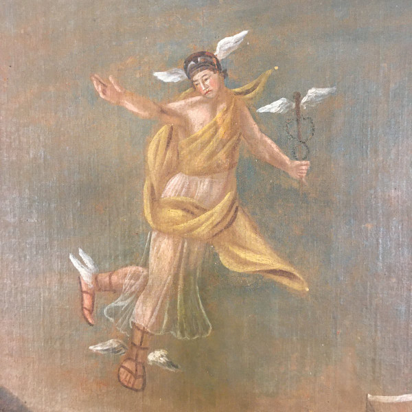 Huile Sur Toile Allégorique Fin XVIII