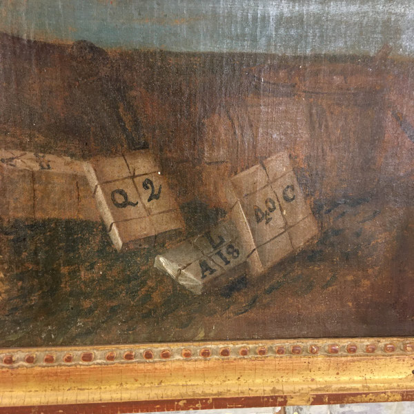 Huile Sur Toile Allégorique Fin XVIII