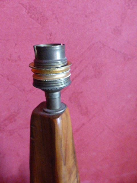 Base per lampada in legno Art déco