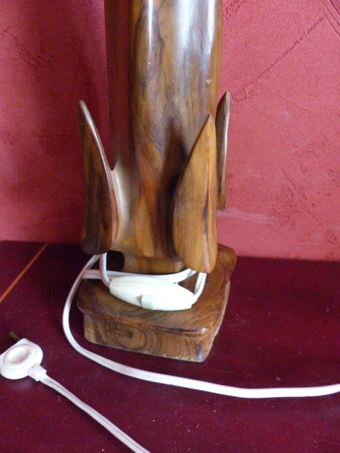 Base per lampada in legno Art déco