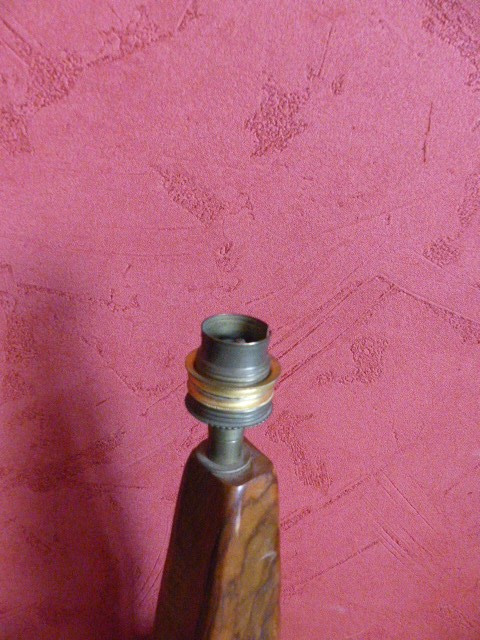 Base per lampada in legno Art déco