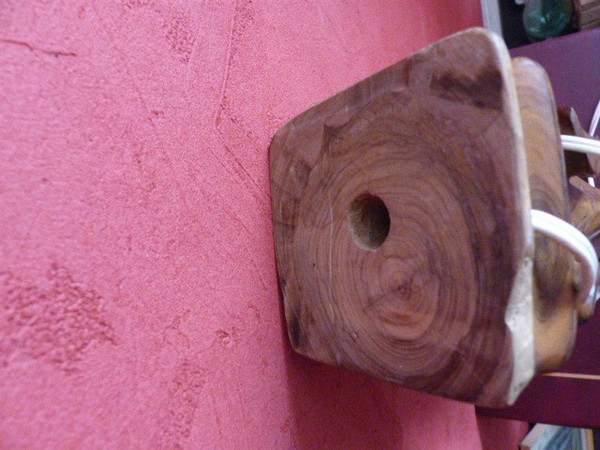 Base per lampada in legno Art déco